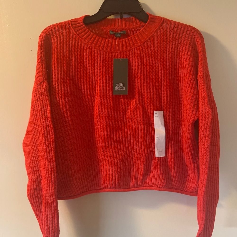 Cropped Knit Sweater